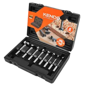 Kendo 445052312382 8 Piece Forstner Bit Set Made Of Alloy Steel Bits For Woodworking