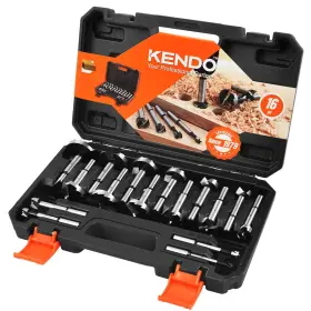 Kendo 711181253702 16 Piece Forstner Bit Set Made Of Alloy Steel Bits For Woodwork