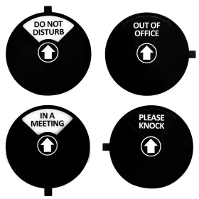 Kw-ps27 Kichwit Privacy Sign For Office Do Not 5 X Inches Black&white Inch