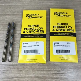 82265 Kimball Midwest Super Primalloy And Cyro Gen Drill Bit Size-p Qty 2