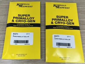 82273 Kimball Midwest 2 New Super Primalloy And Cyro Gen Drill Bit Size X