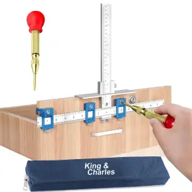 King&charles 798918981183 Cabinet Hardware Jig Metal Handle With Blue
