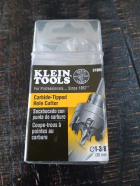 31860 Klein Tools Heavy Duty Carbide Hole Cutter 1-3/8-inch New