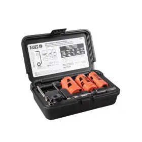 Klein Tools 445028375335 Electricians Hole Saw Kit Arbor Set 3 Piece Drill Bits Multi Purpose