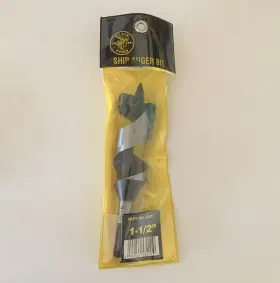53411 Klein Tools 1-1/2 In Ship Auger Drill Bit Steel Black For Cutting 1