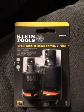 65842sw Klein Tools New Hot Deal Impact Wrench Socket Swivels 2 Piece 3/8 Inch And 1/2