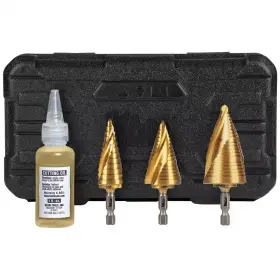 Klein Tools 744759372420 Step Bit Kit Spiral Double-fluted Vaco 3-piece