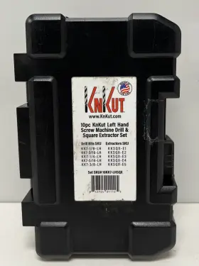 10kk7-lhsqx Knkut 10kk7lhsqx 10pc Left Hand Screw Machine Drill And Square Extractor Set