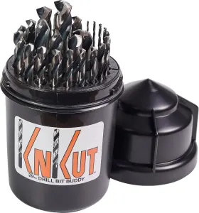Knkut 843724006176 29 Piece Drill Buddy Jobber Length Bit Set With 3/8 Inch Reduced Shank