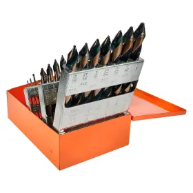 Knk-29kk10 Knkut 29-piece Black/gold Oxide Length Step Point Drill Bit Set