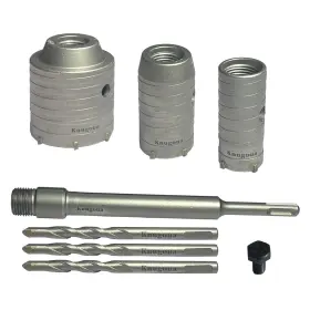 Knugoua 657390164456 Concrete Hole Saw Kits Tungsten Steel Sds Plus Shank Wall Cutter Cement