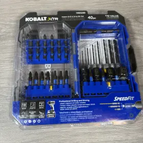 1483286 Kobalt Drill Driver Impact Bit Set Xtr 40-piece Model Brand New