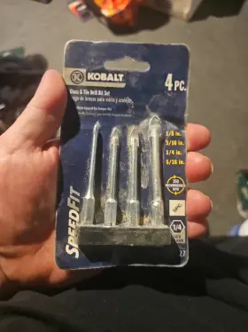 280527 Kobalt # Glass And Tile Drill Bit Set New