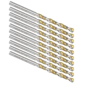 Klf240105zz000655 Kozelo 10pcs Twist Drill Bit - 3/16 Inch Titanium Oxide Gold High-speed Steel Round Sh
