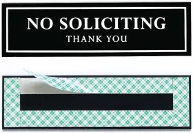 Ns001blk Kubik Letters No Soliciting Sign For House Front Door Black Frosted