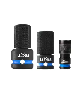 Labear 710949322076 Impact To 1/4 Hex Converter 1/2 3/8 1/4-inch Drive Female