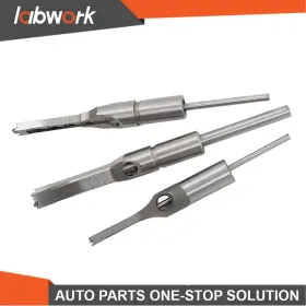 Tl32463q Labwork 3pcs Square Hole Mortising Woodworking Saw Mortise Chisel Drill Bit Tool