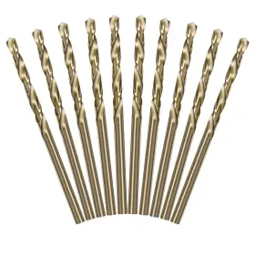 Ldd32 Laicky 10-piece M35 Cobalt Drill Bits 1/8 In Hss 135 Degree