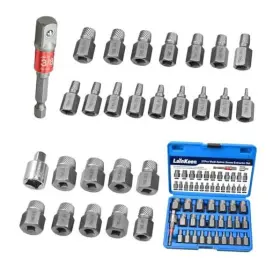 Sk8339 Lainkeen 27 Pcs 3/8 Inch Drive Screw Extractor Set Tool Easy Out Bolt