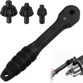 Lapuotsp 742970954067 2-in-1 Ratchet Drill Chuck Key Wrench Universal