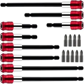 Hiu-lasnten-1273 Lasnten 9 Pcs Drill Bit Extension Set 6ftft 4ftft 2ftft Magnetic Holder