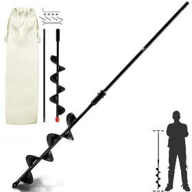 L002701 Lauyeboho 3x34 Auger Drill Bit For Planting Disassemble Length Garden G