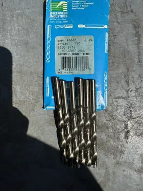 44620 Lawson 46620 Qty 6 Greenfield Industries Hd Jobber Cobalt Drill Bits 5/16