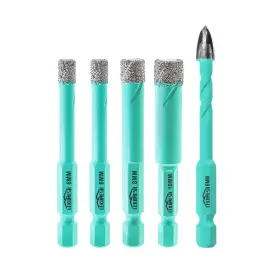 Lekomesh Le2-gb-l11 Porcelain Tile Diamond Drill Bits 6/6/8/10mm Quick Change Shank Core