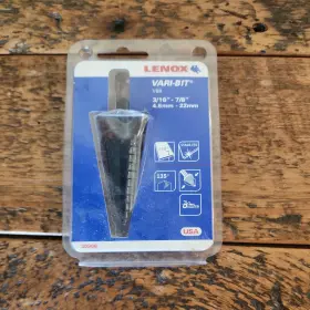 30908-vb8 Lenox Vari-bit 3/16 Inch To 7/8 Step Drill Bit With 1/4 Shank New Unused
