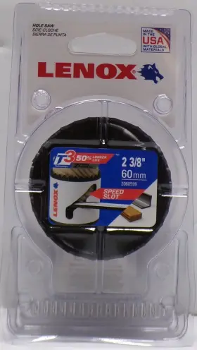 2060599 Lenox 885363217421 2 3/8 Inch Speed Slot Bi-metal Hole Saw