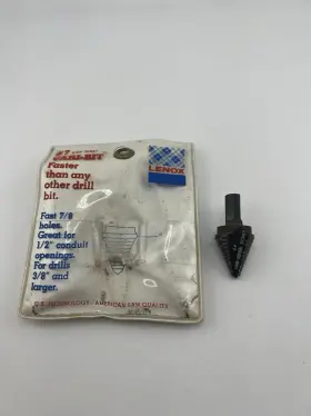Edp-30887 Lenox Vari-bit #7 Step Drill Bit 7/8 Inch Edp 30887 Usa Made With Pouch And Insert