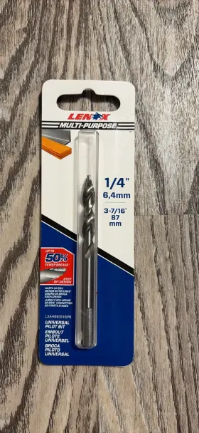 Lxah99414pb Lenox Hole Saw Pilot Drill 1/4 Inch X 4-1/4