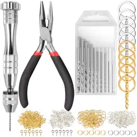 Ll-z-073 Leobro 222 Pcs Hand Drill Kit With Bits 0.8-3 Mm For Jewelry And Keychains