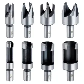 Leontool 445033845892 8pcs Wood Plug Cutter Drill Bit Set Straight And Tapered Taper Cutting Tool Cork