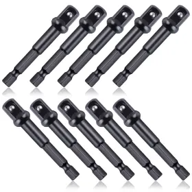 9gd1994-fba Leontool 3/8 Inch Impact Adapter 1/4 Hex Shank To Square Drive Black