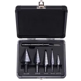 B106bk Lichamp Step Drill Bit Set For Metal Sheet Heavy Duty 5-piece Premium M2
