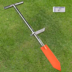 Lichtund 740863926610 Dibble Bar Tree Planting Tool With Foot Pedal Stainless Steel Pole T-handle