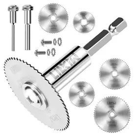 Aus004 Litkiwi 8pcs Rotary Drill Saw Blades With 1pcs 1/4 Inch Hex Shank 1/8 Round