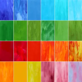 Zj-2401 Litmind 24 Sheets Vibrant Stained Glass Variety 6l 4w 24pcs Mix