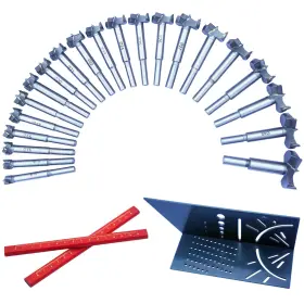Lltwoluvrr 650558115031 Forstner Bit Set 21 Pcs 1042mm Metric Bits For Woodworking High S
