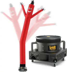 10m0100001 Lookourway Air Dancers Wacky Waving Inflatable Tube Man Set - 20 20-feet Red