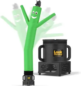 11m0200231cs9 Lookourway Air Dancers Wacky Waving Inflatable Tube Guy - 7ft Tall Green