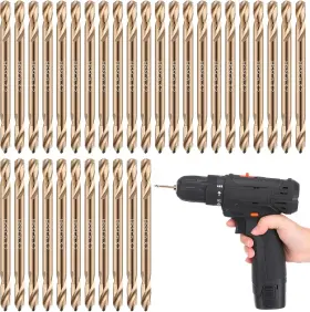 Lounsweer If-lounsweer-1112 30 Pcs 1/8 Inch Cobalt Drill Bits Bulk Hss M35 Metal Double End Fo