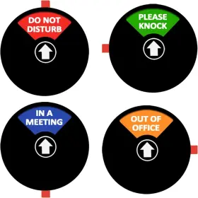 Loyinlo 619470468007 Privacy Sign Do Not Disturb/please Knock/out Of 5 Inches-round Black