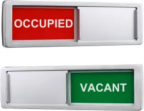 Loyinlo 795787690031 Vacant Occupied Sign Door For Home 7 Inch X 2 Silver