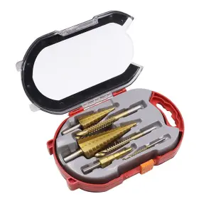 Lslansoon 743129595506 6pcs Titanium Coated Drill Bit Set Including 3 Sizes Of Step And