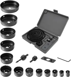 Kc-0013 Luckyway 17-piece Hole Saw Kit Set 3/4 To 5 With