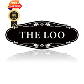 Luhimo Lu-ms-394 The Loo Sign For Bathroom Decoration Self-adhesive Funny 9in 394