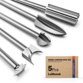 Wcb-001 Lumuank Wood Carving Bits For Dremel Tool Accessories 5pcs Different Types Rotary To