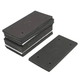 Luomorgo 655421737556 Black Rectangle Foam Adhesive Replacement Sander Back Pad Sponge Gasket Rub